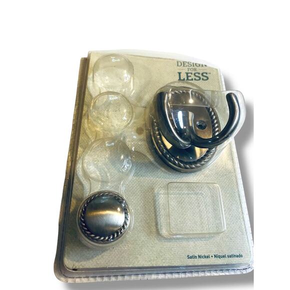 Design for Less Wall Hook and Drawer Pull Satin Nickel Finish 160257 - Picture 8 of 8